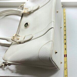 Large Zipped Satchel White Dooney & Bourke